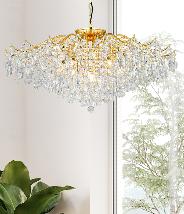 W 포키 23등(1000파이) 직부/펜던트 크리스탈거실등 크리스탈펜던트