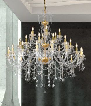 W 오리엔 36등(1500파이) 크리스탈거실등 샹들리에