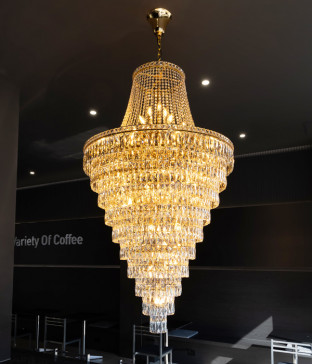 W 리프 46등 크리스탈샹들리에 화려한조명 샹들리에LED
