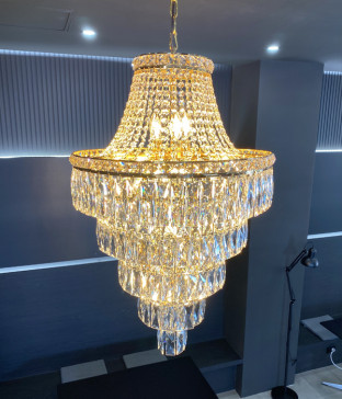 W 리프 16등 샹들리에LED 크리스탈펜던트 로비조명 미니샹들리에 샹들리에조명