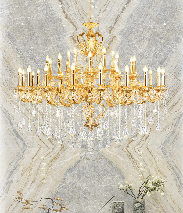 W 루카 35등 대형샹들리에 골드샹들리에