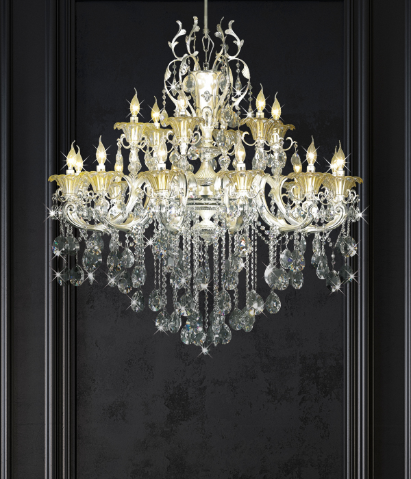 W 올리비아 18등 크리스탈펜던트조명 대형샹들리에