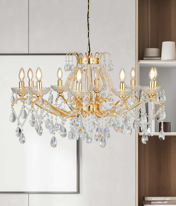 W 오베르 촛대 10등(900파이 크롬/골드) 크리스탈샹들리에 샹들리제