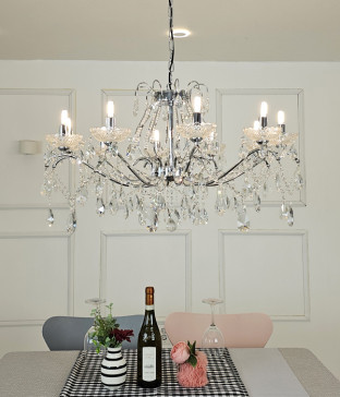 W 오베르 촛대 10등(900파이 크롬/골드) 크리스탈샹들리에 샹들리제