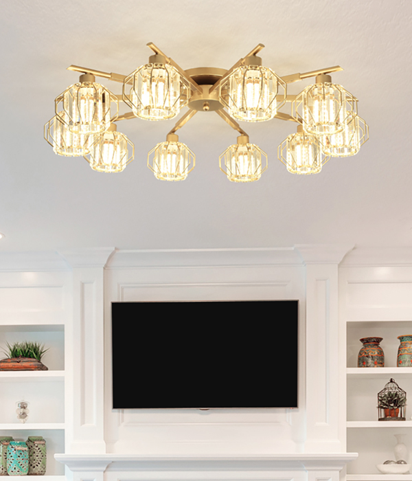 W 리스코10등(직부형/펜던트형) 크리스탈 펜던트조명