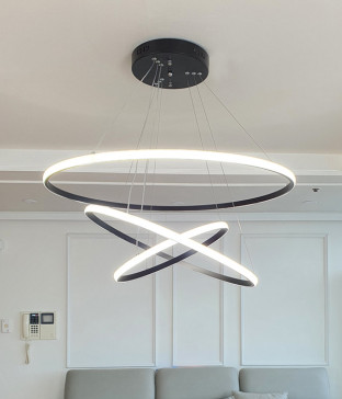 W 프롤 3단 (블랙) 거실전등 아파트거실등