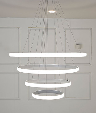 W 프롤 4단 (화이트) 거실전등 LED거실등