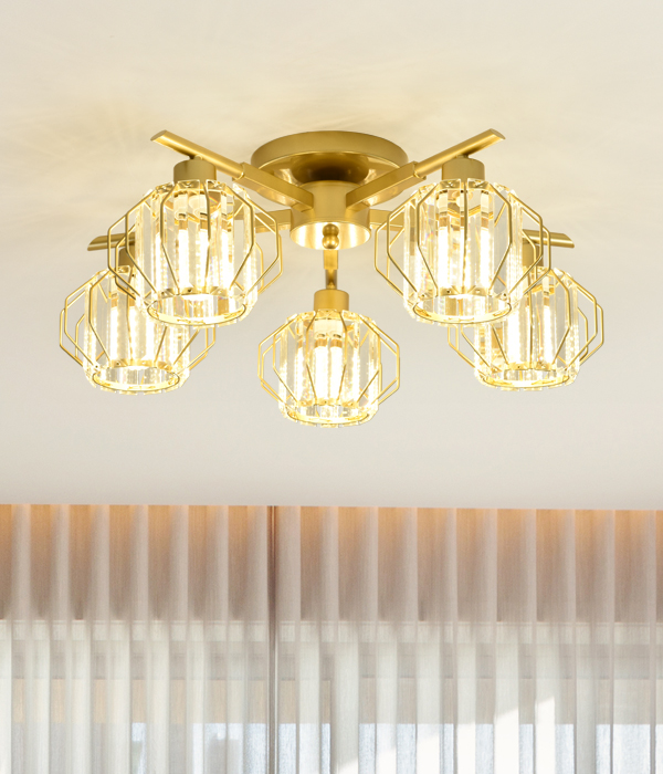 W 리스코 5등 아파트방등 크리스탈조명