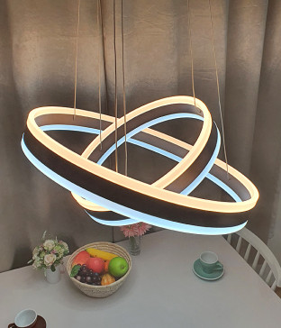 LED 쿠베르 투톤 2단 펜던트조명, 식탁등 (LED80W)