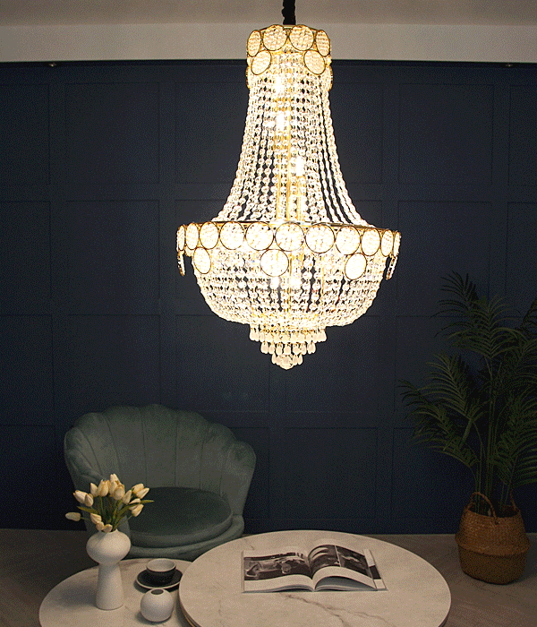 W 아우라 크리스탈 8등, 15등 샹들리에