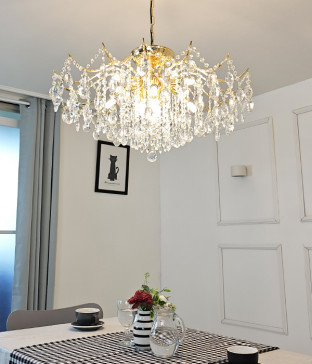 W 포키 15등(800파이) 크리스탈 거실등, 식탁등, 크리스탈펜던트