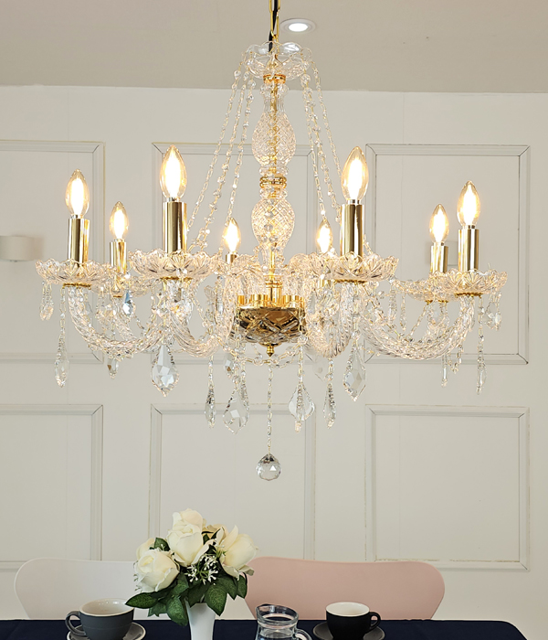 W 오리엔 8등 샹들리에 크리스탈식탁등 크리스탈펜던트