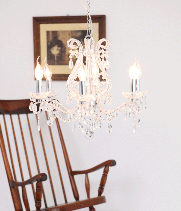 W 르네셀 6등 크리스탈식탁등 식탁전등 골드,크롬