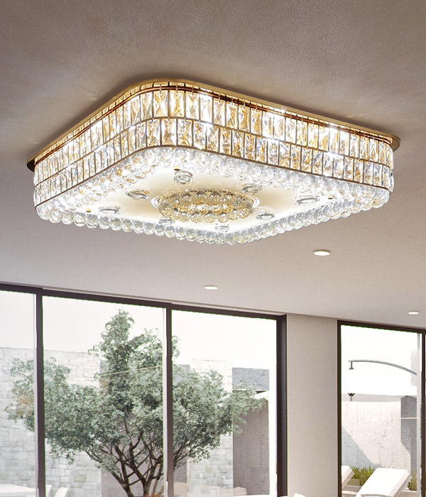 W 아리아 사각 23등 크리스탈거실등 거실전등