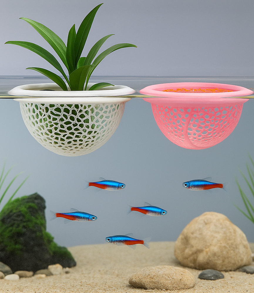 플로팅 피쉬 라운지 어항 열대어 물고기 키우기 쉼터 은신처 놀이터 수초재배