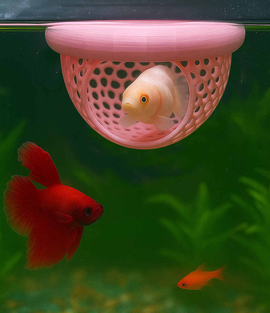 플로팅 피쉬 라운지 어항 열대어 물고기 키우기 쉼터 은신처 놀이터 수초재배