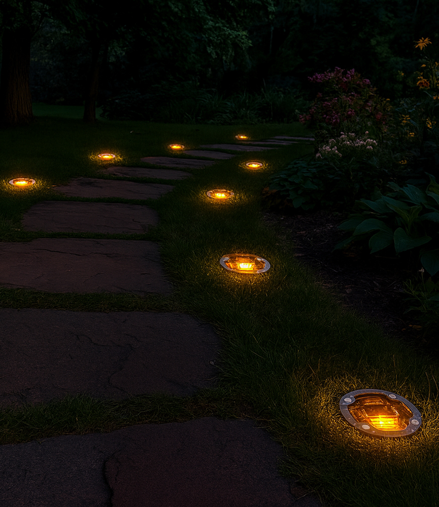 LED 태양광 지중등 잔디등 IP68 도로표지병 공원 공사장 아파트 도로 바닥 표시등 유도등 매입지중등