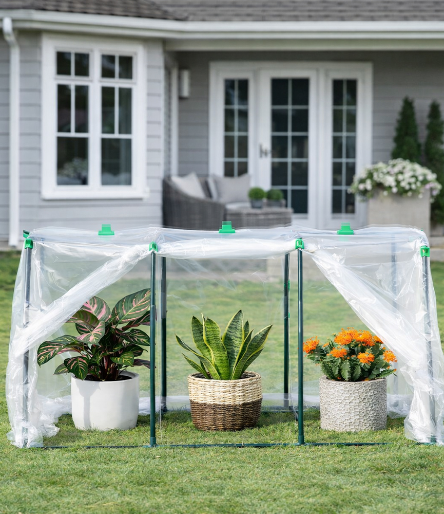 미니 비닐하우스 미니온실 보온 가정용 홈가든 사계절 다용도 식물보호 조립식